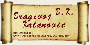 Dragivoj Kalanović vizit kartica
